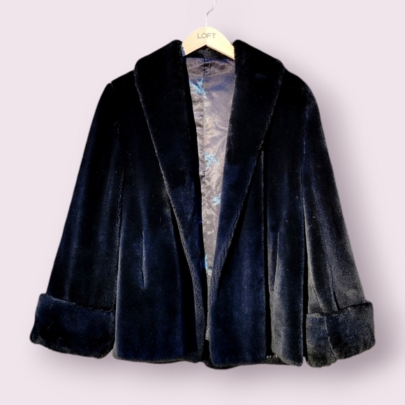 Vintage black faux fur coat Taylor Swift style - Picture 15 of 15